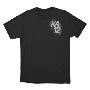 KA12 Distressed Black Unisex T Shirt Black