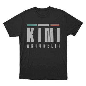KIMI ANTONELLI Italian Flag Accents Unisex T Shirt Black